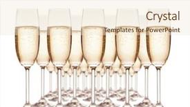  Presentation with group of wildlife crocodile isolated - Beautiful presentation theme featuring group of champagne glasses isolated backdrop and a  colored foreground