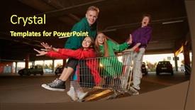  Presentation with youth group - Presentation consisting of group-of-cheerful-friends-teenagers background and a wine colored foreground