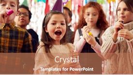  Presentation with children birthday - Amazing theme having group-of-children-celebrating backdrop and a coral colored foreground