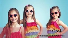  Presentation with aqua - Slide deck having dressed in same fashion swimsuit background and a red colored foreground