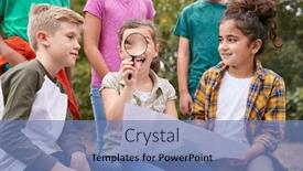  Presentation with activity - PPT theme enhanced with group-of-children-on-outdoor background and a teal colored foreground