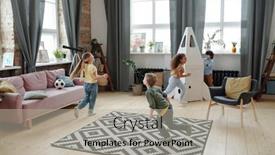  Presentation with children running - Audience pleasing slide set consisting of group-of-children-running-around backdrop and a light gray colored foreground