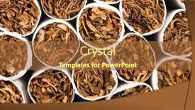  Presentation with cigarette - PPT theme consisting of group-of-cigarette-tips-showing background and a red colored foreground