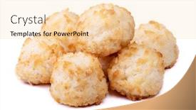  Presentation with coconut - Cool new slide deck with group-of-coconut-cookies-isolated backdrop and a lemonade colored foreground