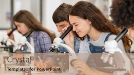  Presentation with high school - Slide deck enhanced with group-of-college-students-performing background and a coral colored foreground