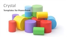  Presentation with wooden toy - Audience pleasing presentation consisting of group-of-colorful-wooden-toy backdrop and a white colored foreground