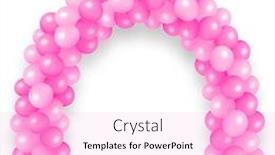  Presentation with helium - Beautiful slide deck featuring group-of-colour-helium-balloons backdrop and a lavender colored foreground