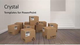  Presentation with cuban cigars in boxes - Audience pleasing slide deck consisting of group of composite cardboard boxes backdrop and a lemonade colored foreground