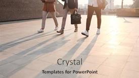  Presentation with smart building - Slides enhanced with group-of-contemporary-managers background and a lemonade colored foreground