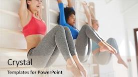  Presentation with group of sports balls - Cool new presentation with group of content sportive fit backdrop and a  colored foreground