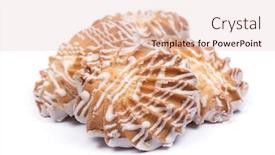  Presentation with white chocolate - Presentation theme enhanced with group-of-cookies-drizzled background and a lemonade colored foreground