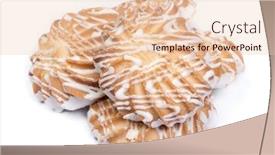  Presentation with white chocolate - Cool new slide set with group-of-cookies-drizzled backdrop and a lemonade colored foreground