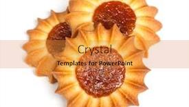  Presentation with jam - Slides featuring group-of-cookies-with-jam background and a gold colored foreground