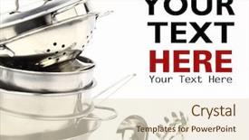  Presentation with stainless steel - Cool new theme with group of cooking stainless steel backdrop and a lemonade colored foreground