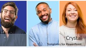  Presentation with group of people silhouettes walking - Amazing presentation having group of cool people woman backdrop and a light blue colored foreground