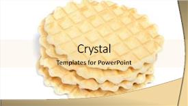  Presentation with crisp - Slides featuring group of crisp waffles isolated background and a blonde colored foreground