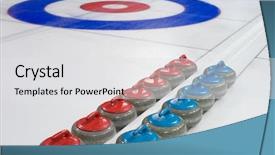  Presentation with ice - Slides with group of curling rocks background and a light gray colored foreground