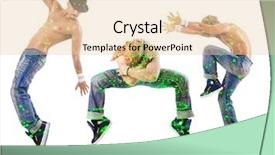  Presentation with dancing - Presentation design having group of dancer in dancing background and a  colored foreground