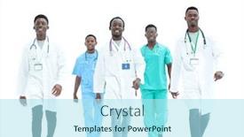  Presentation with rescue - Theme featuring group-of-different-doctors-rush background and a arctic colored foreground