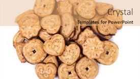  Presentation with sugar - Audience pleasing PPT layouts consisting of group-of-different-shape-cookies backdrop and a coral colored foreground