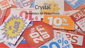  Presentation with coupon - Amazing PPT layouts having group of discount coupon backdrop and a coral colored foreground