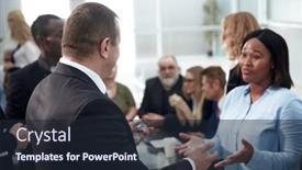  Presentation with diverse business people - Beautiful PPT layouts featuring group-of-diverse-business-people backdrop and a wine colored foreground