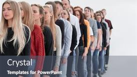  Presentation with diverse people - Colorful slide deck enhanced with group-of-diverse-young-people backdrop and a dark gray colored foreground