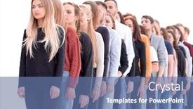  Presentation with diverse people - Cool new presentation with group-of-diverse-young-people backdrop and a ocean colored foreground