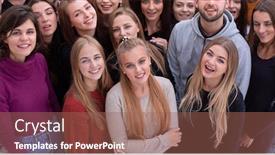  Presentation with diverse people - Amazing slides having group-of-diverse-young-people backdrop and a violet colored foreground