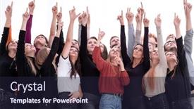  Presentation with diverse people - PPT layouts featuring group-of-diverse-young-people background and a wine colored foreground