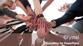  Presentation with diverse people - Colorful presentation theme enhanced with group-of-diverse-young-people backdrop and a violet colored foreground