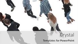  Presentation with diverse people - Presentation theme featuring group-of-diverse-young-people background and a light gray colored foreground