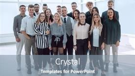  Presentation with diverse people - Cool new presentation theme with group-of-diverse-young-people backdrop and a gray colored foreground