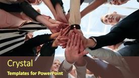  Presentation with diverse people - Presentation theme enhanced with group-of-diverse-young-people background and a tawny brown colored foreground