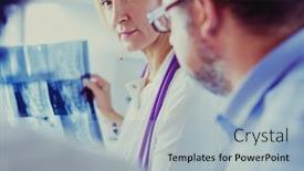  Presentation with nurses - Beautiful PPT theme featuring group-of-doctors-and-nurses backdrop and a light blue colored foreground