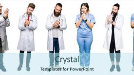  Presentation with arthritis - Cool new theme with group of doctors and surgeon backdrop and a light blue colored foreground