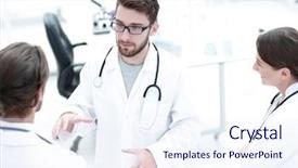  Presentation with philippines ethnic group - Presentation theme featuring group of doctors talking background and a sky blue colored foreground