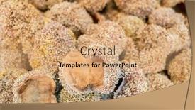  Presentation with seeds - Presentation with group-of-dried-aiyu-seeds background and a coral colored foreground