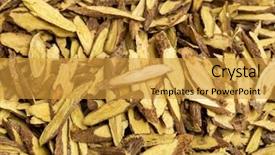  Presentation with root - Cool new presentation theme with group-of-dry-burdock-root backdrop and a gold colored foreground