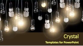  Presentation with lamps - Slide deck consisting of group of electric lamps background and a tawny brown colored foreground