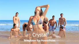  Presentation with group - PPT theme consisting of group of eleven handsome guys background and a  colored foreground