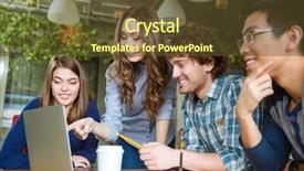  Presentation with planning - Beautiful PPT layouts featuring group of enthusiastic cheerful colleagues backdrop and a tawny brown colored foreground