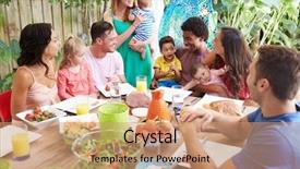  Presentation with families - Cool new presentation with group of families enjoying outdoor backdrop and a coral colored foreground