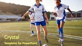  Presentation with high school students - Colorful PPT layouts enhanced with group of female high school backdrop and a coral colored foreground