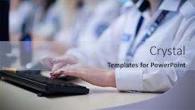  Presentation with security guards - Amazing slides having group-of-female-security-operators backdrop and a light blue colored foreground