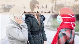  Presentation with pollution - Slide set consisting of group-of-females-on-street background and a lemonade colored foreground