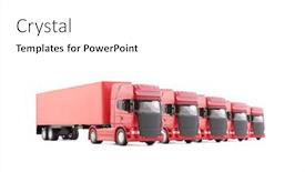  Presentation with trucks - Beautiful slides featuring group-of-five-red-long backdrop and a white colored foreground
