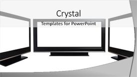  Presentation with flat - Audience pleasing PPT theme consisting of group of flat screen tv backdrop and a white colored foreground