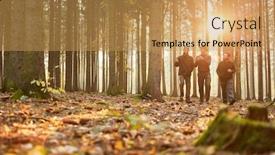  Presentation with walk - Slide deck featuring group-of-foresters-walk background and a yellow colored foreground