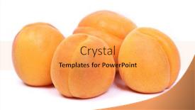  Presentation with group - Theme consisting of group-of-fresh-apricots-isolated background and a yellow colored foreground